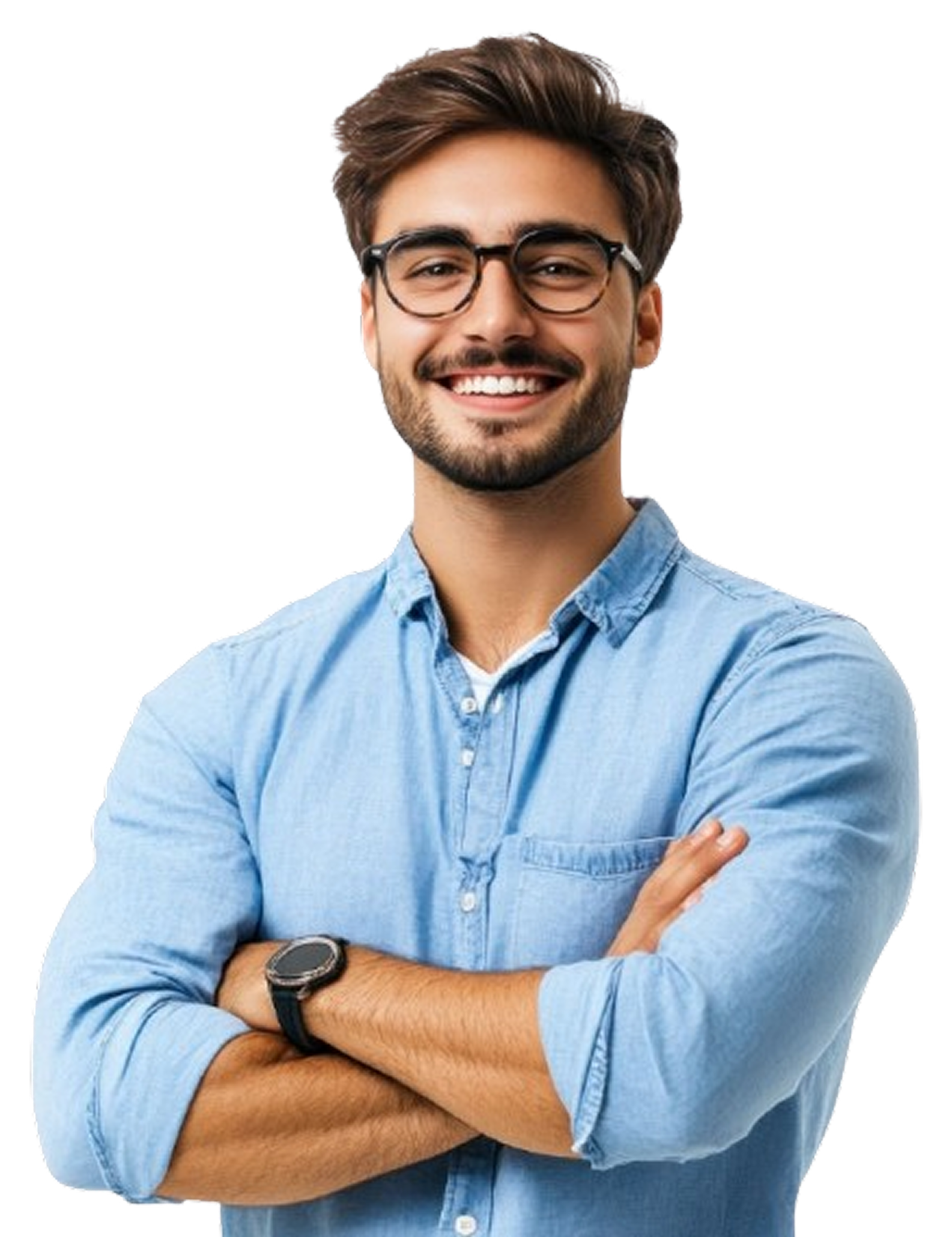Smiling worker